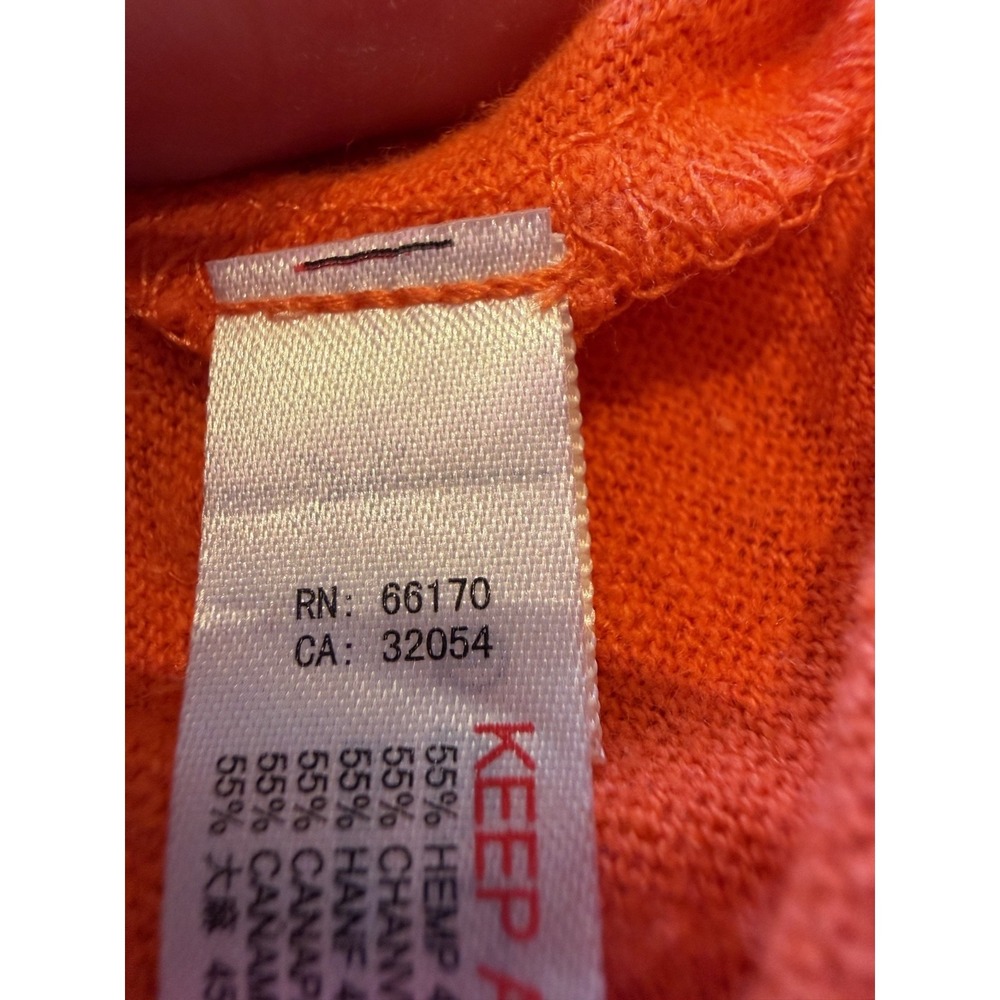 Free People FP Beach Boho Cotton Hemp Orange Wrap Maxi Dress Resort Sz Small - Picture 6 of 6